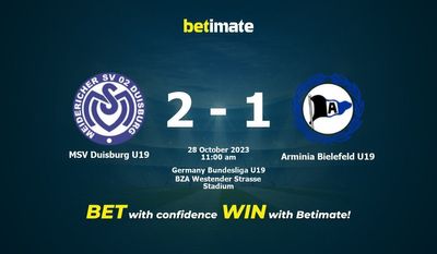 Predicciones, cuotas y consejos de apuestas de MSV Duisburg U19 vs Arminia Bielefeld U19 28/10/2023
