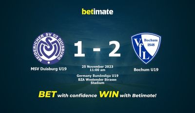 Predicciones, cuotas y consejos de apuestas de MSV Duisburg U19 vs Bochum U19 25/11/2023