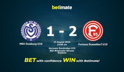 Pronóstico MSV Duisburg U19 vs Fortuna Dusseldorf U19 13/08/2023