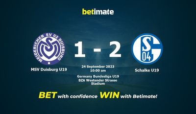 Predicción, probabilidades y consejos de apuestas MSV Duisburg U19 vs Schalke U19 24/09/2023