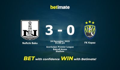 Predicciones, cuotas y consejos de apuestas de Neftchi Baku vs FK Kapaz 24/12/2023