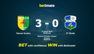 Pronóstico, cuotas y pronósticos de apuestas para el Neman Grodno vs. FC Slutsk (11/04/2025)