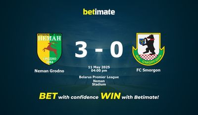 Pronóstico, cuotas y pronósticos de apuestas para el partido Neman Grodno vs. FC Smorgon (11/05/2025)