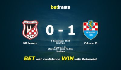Predicción, cuotas y consejos de apuestas NK Sesvete vs Vukovar 91 08/09/2023