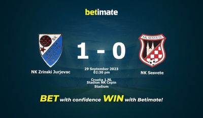 Predicciones, probabilidades y consejos de apuestas de NK Zrinski Jurjevac vs NK Sesvete 29/09/2023