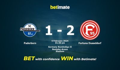 Predicción, cuotas y consejos de apuestas Paderborn vs Fortuna Dusseldorf 04/02/2024