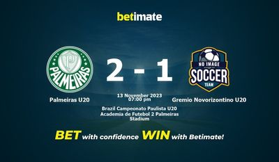 Predicción, cuotas y consejos de apuestas de Palmeiras U20 vs Gremio Novorizontino U20 13/11/2023