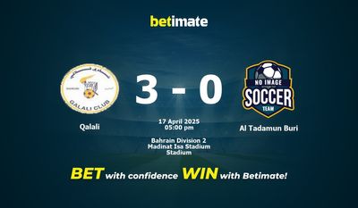 Pronóstico, cuotas y pronósticos de apuestas para Qalali vs. Al Tadamun Buri (17/04/2025)