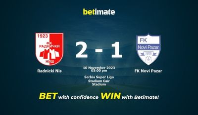 Predicciones, cuotas y consejos de apuestas de Radnicki Nis vs FK Novi Pazar 10/11/2023