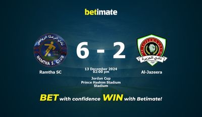 Pronóstico, probabilidades y consejos de apuestas para Ramtha SC vs Al-Jazeera 13/12/2024