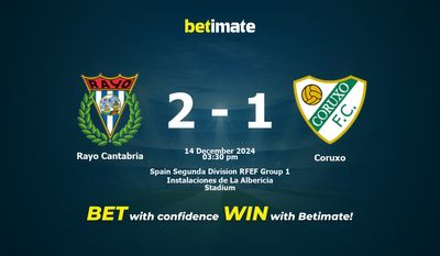 Pronóstico Rayo Cantabria vs Coruxo, Cuotas y Consejos de Apuestas 14/12/2024
