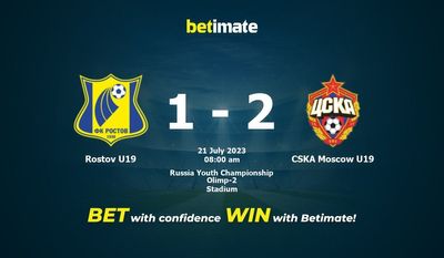 Pronósticos Rostov U19 vs CSKA Moscow U19 21/07/2023