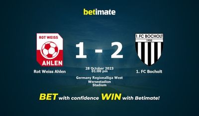 Predicciones, cuotas y consejos de apuestas para Rot Weiss Ahlen vs 1. FC Bocholt 28/10/2023