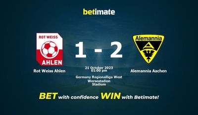 Predicciones, cuotas y consejos de apuestas para Rot Weiss Ahlen vs Alemannia Aachen 21/10/2023