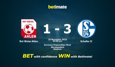 Predicción, cuotas y consejos de apuestas Rot Weiss Ahlen vs Schalke II 25/11/2023