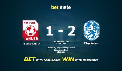 Predicción, cuotas y consejos de apuestas Rot Weiss Ahlen vs SSVg Velbert 02/09/2023