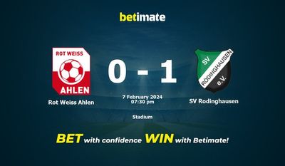 Predicción, cuotas y consejos de apuestas Rot Weiss Ahlen vs SV Rodinghausen 07/02/2024