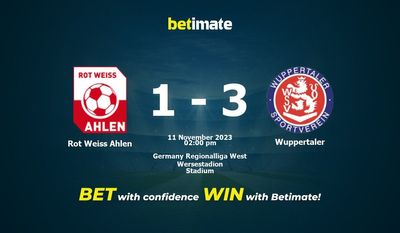 Predicción, probabilidades y consejos de apuestas Rot Weiss Ahlen vs Wuppertaler 11/11/2023