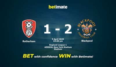 Pronóstico, cuotas y consejos de apuestas para el Rotherham vs. Blackpool (04/05/2025)