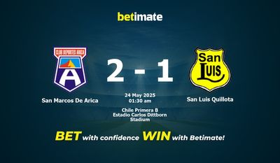 Predicciones, cuotas y consejos de apuestas de San Marcos De Arica vs San Luis Quillota 24/05/2025