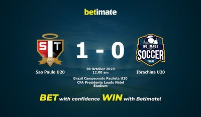 Predicciones, cuotas y consejos de apuestas de Sao Paulo U20 vs Ibrachina U20 27/10/2023