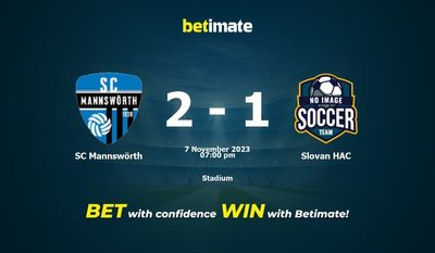 Predicción, cuotas y consejos de apuestas SC Mannswörth vs Slovan HAC 07/11/2023