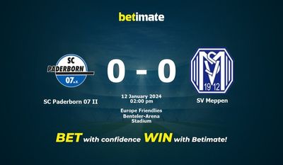 Predicciones, cuotas y consejos de apuestas de SC Paderborn 07 II vs SV Meppen 12/01/2024
