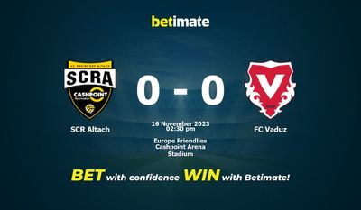 Predicción, cuotas y consejos de apuestas SCR Altach vs FC Vaduz 16/11/2023