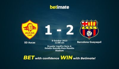 Predicción, cuotas y consejos de apuestas SD Aucas vs Barcelona Guayaquil 07/10/2023
