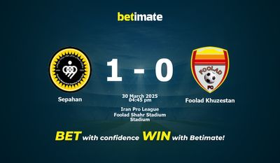 Predicción, probabilidades y consejos de apuestas Sepahan vs Foolad Khuzestan 30/03/2025