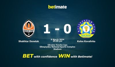 Predicción, cuotas y consejos de apuestas Shakhtar Donetsk vs Kolos Kovalivka 08/03/2024