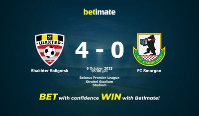 Predicción, cuotas y consejos de apuestas de Shakhter Soligorsk vs FC Smorgon 06/10/2023
