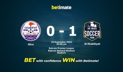 Predicción, probabilidades y consejos de apuestas Sitra vs Al Khalidiyah 24/09/2023