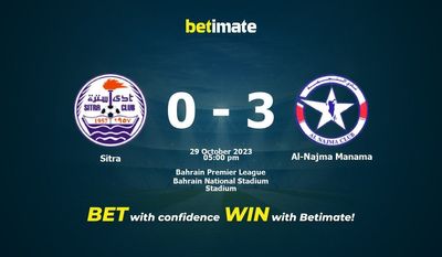Predicción, cuotas y consejos de apuestas de Sitra vs Al-Najma Manama 29/10/2023