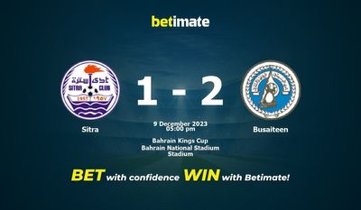Predicción, probabilidades y consejos de apuestas Sitra vs Busaiteen 09/12/2023