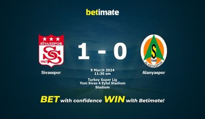 Predicción, cuotas y consejos de apuestas Sivasspor vs Alanyaspor 09/03/2024
