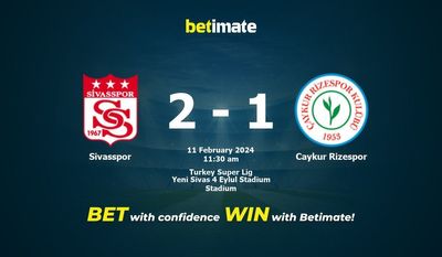 Predicción, cuotas y consejos de apuestas Sivasspor vs Caykur Rizespor 11/02/2024