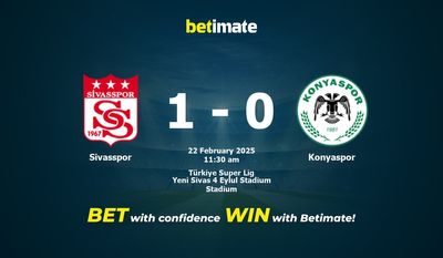 Predicción, cuotas y consejos de apuestas Sivasspor vs Konyaspor 22/02/2025