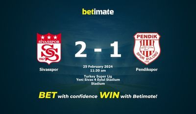 Predicción, cuotas y consejos de apuestas Sivasspor vs Pendikspor 25/02/2024