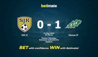 Predicción, cuotas y consejos de apuestas SJK II vs Ekenas IF 21/05/2025