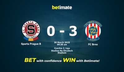 Pronóstico, cuotas y pronósticos de apuestas Sparta Praga B vs FC Brno (30/03/2025)