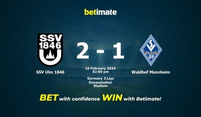 Predicción, cuotas y consejos de apuestas para SSV Ulm 1846 vs Waldhof Mannheim 10/02/2024