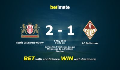 Predicción, cuotas y consejos de apuestas Stade Lausanne-Ouchy vs AC Bellinzona 09/05/2025