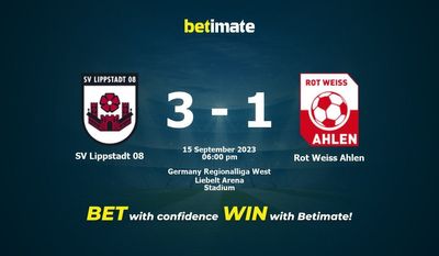 Predicciones, cuotas y consejos de apuestas para SV Lippstadt 08 vs Rot Weiss Ahlen 15/09/2023