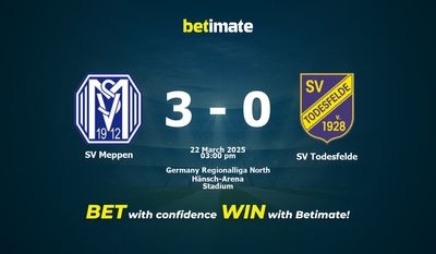 Predicción, cuotas y consejos de apuestas SV Meppen vs SV Todesfelde 22/03/2025