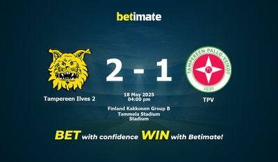 Predicción, cuotas y pronósticos de apuestas Tampereen Ilves 2 vs. TPV (18/05/2025)