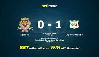 Predicción, cuotas y consejos de apuestas Tigres FC vs Deportes Quindío 05/10/2023