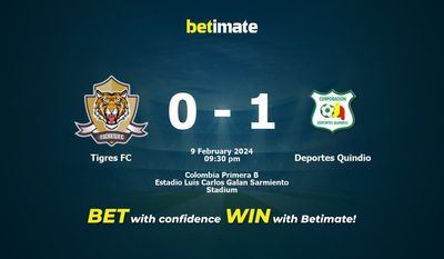 Predicción, cuotas y consejos de apuestas Tigres FC vs Deportes Quindío 09/02/2024