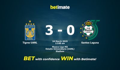 Predicción, cuotas y consejos de apuestas Tigres UANL vs Santos Laguna 15/03/2025