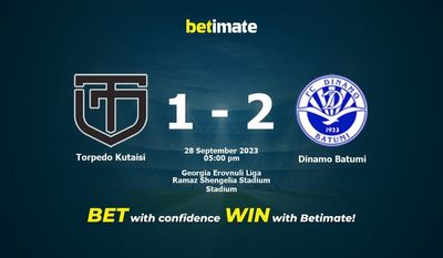 Predicción, cuotas y consejos de apuestas para Torpedo Kutaisi vs Dinamo Batumi 28/09/2023